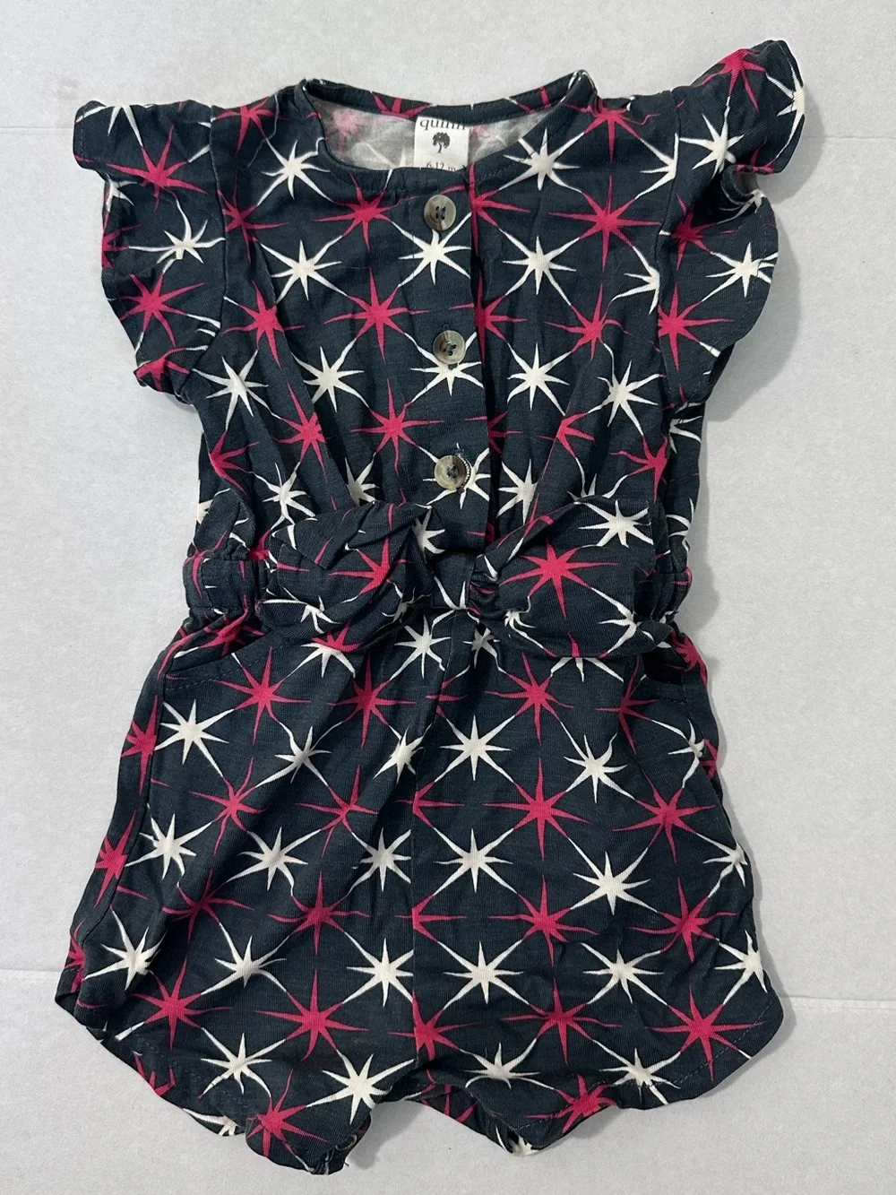 KATE QUINN Bow Waist Shortie in Retro Stars 6-12 Months
